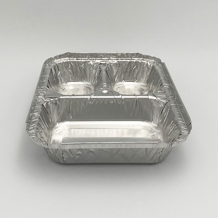 Caja de comida desechable de papel de aluminio